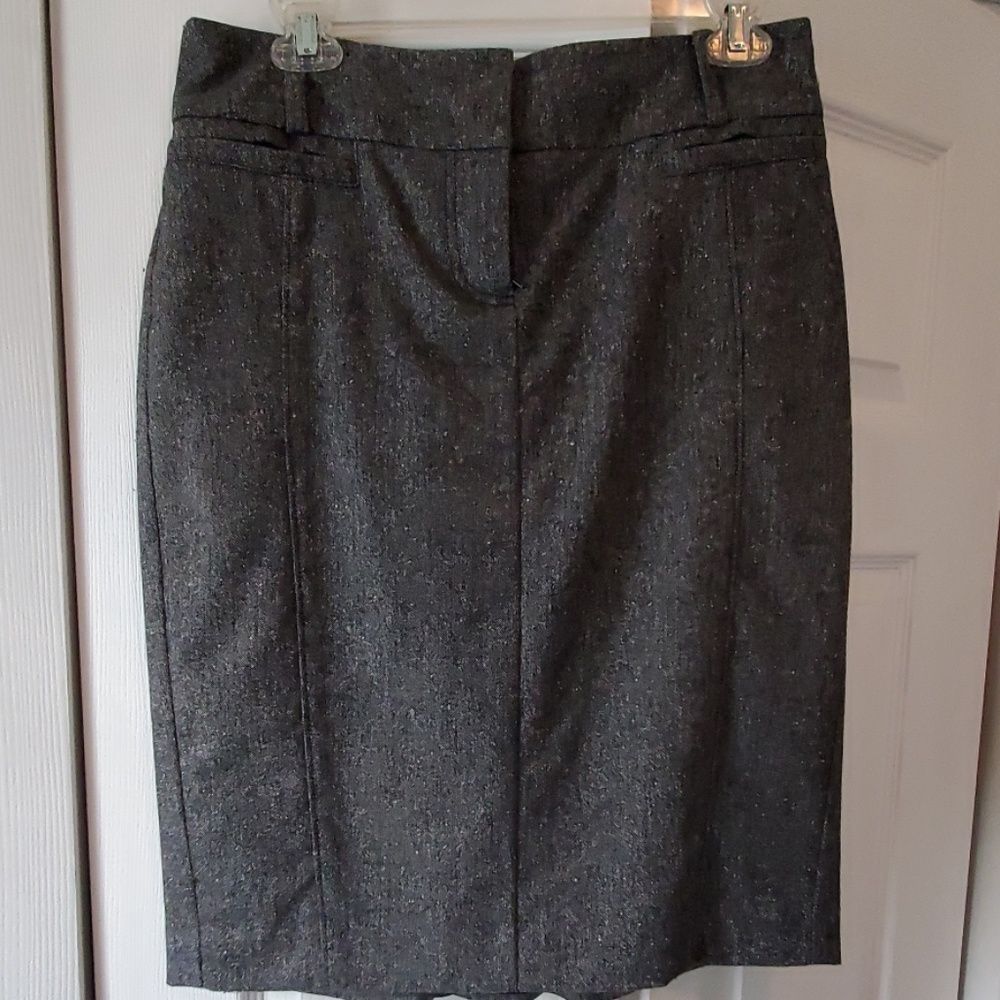 bebe dark grey wool skirt